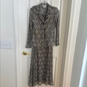 Harlow Gray Buttoned Long Sleeve Dress